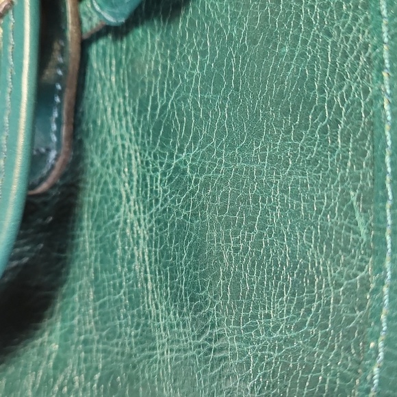 Patricia Nash Seluci Blue Coral Green Leather Backpack Nwt - Picture 9 of 11